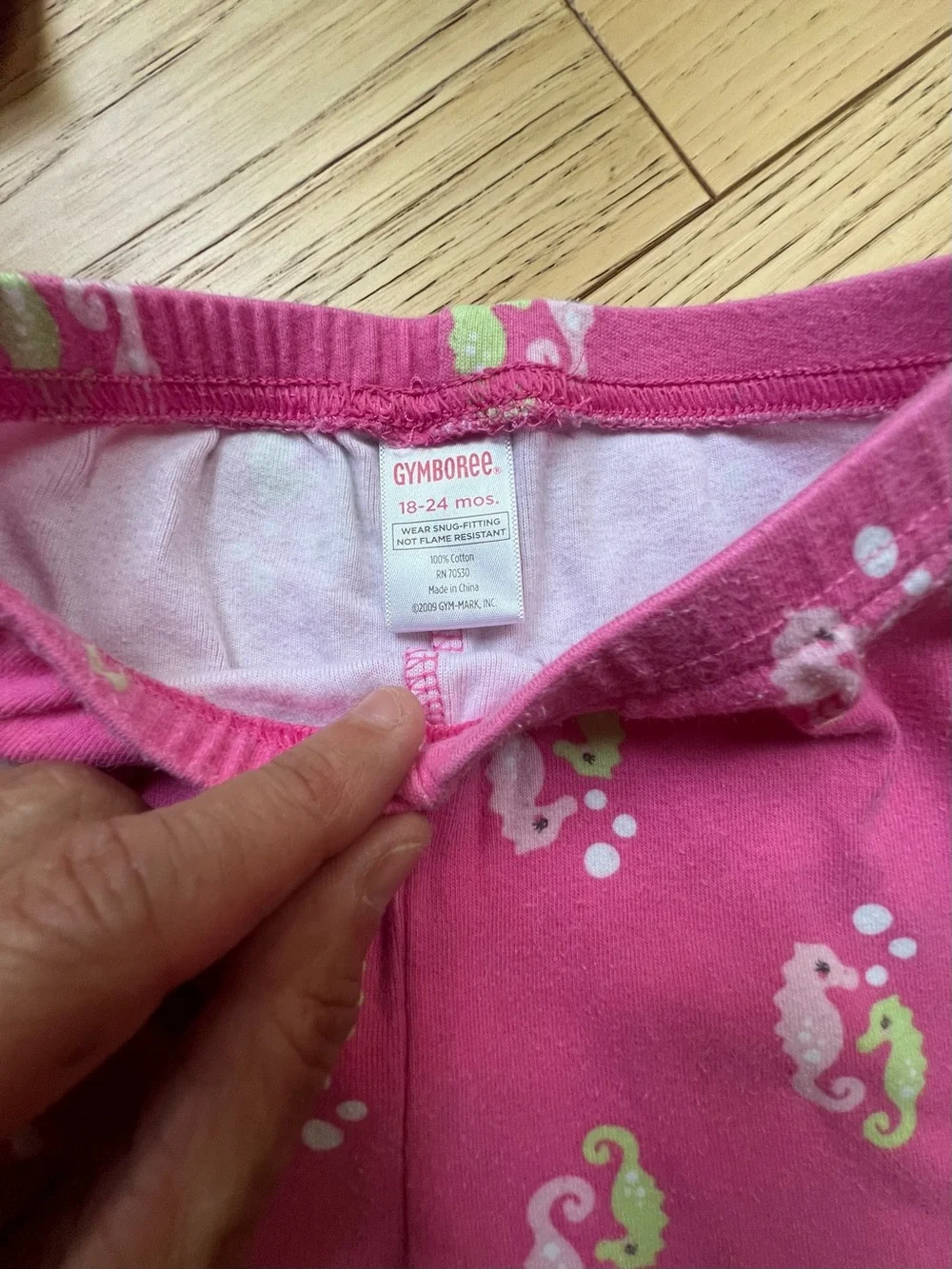 🎉5/$20🎉GYMBOREE Pink Seahorse Pajama Set 18-24m